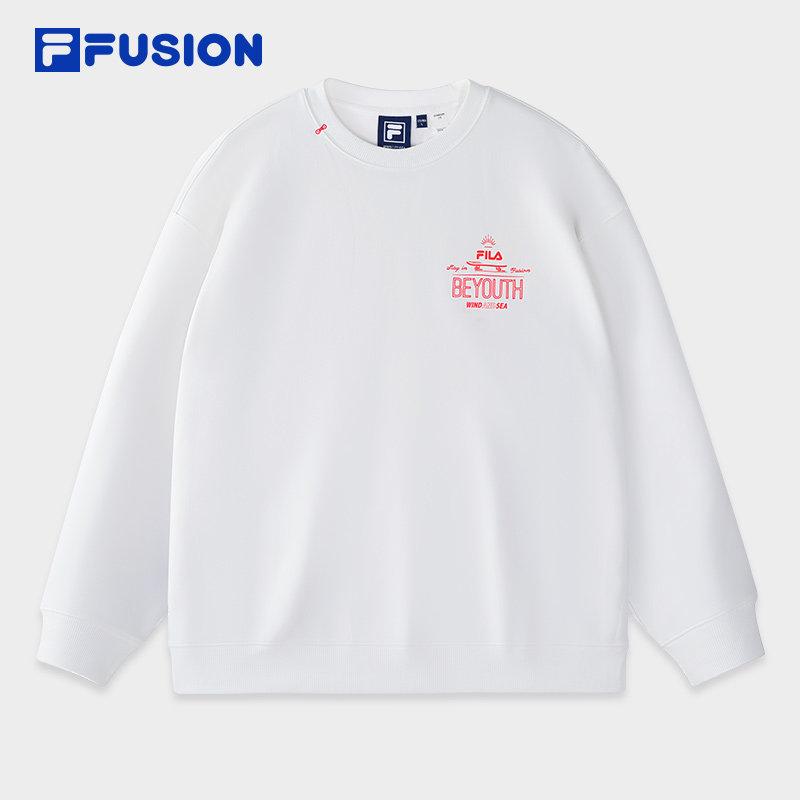 FILA X WIND AND SEA斐乐潮牌男子套头卫衣2024秋季新款针织上衣,淘宝优惠券,粉丝福利购,淘宝优惠卷