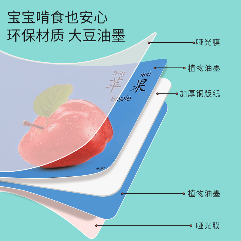 动物卡片早教认知启蒙书儿童识字益智玩具婴幼儿识图一岁宝宝认字-图3