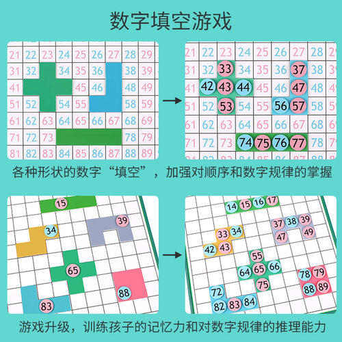 磁力性百数板蒙氏数学思维训练启蒙教具1到100数字表益智儿童玩具 - 图2