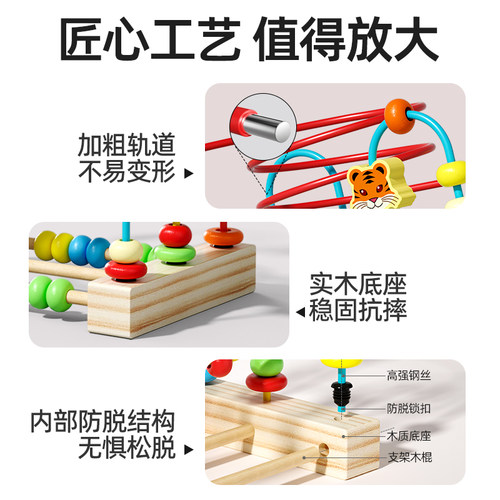 婴幼儿童蒙氏早教益智玩具手部精细动作忙碌箱板教具1一2岁3宝宝6 - 图1