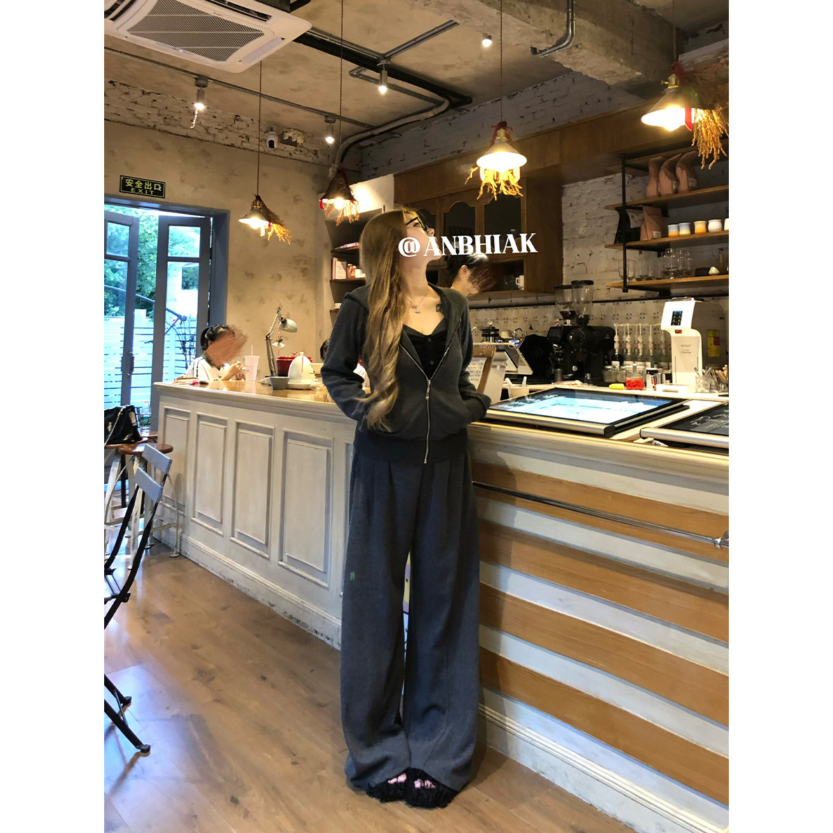 安妮不火慵懒周末outfit冰岛绒针织三件套女微胖大码休闲卫衣套装,淘宝优惠券,粉丝福利购,淘宝优惠卷