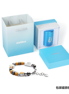 GUUKA小雏菊手链男女潮小众设计嘻哈骰子麻将情侣军牌手链百搭