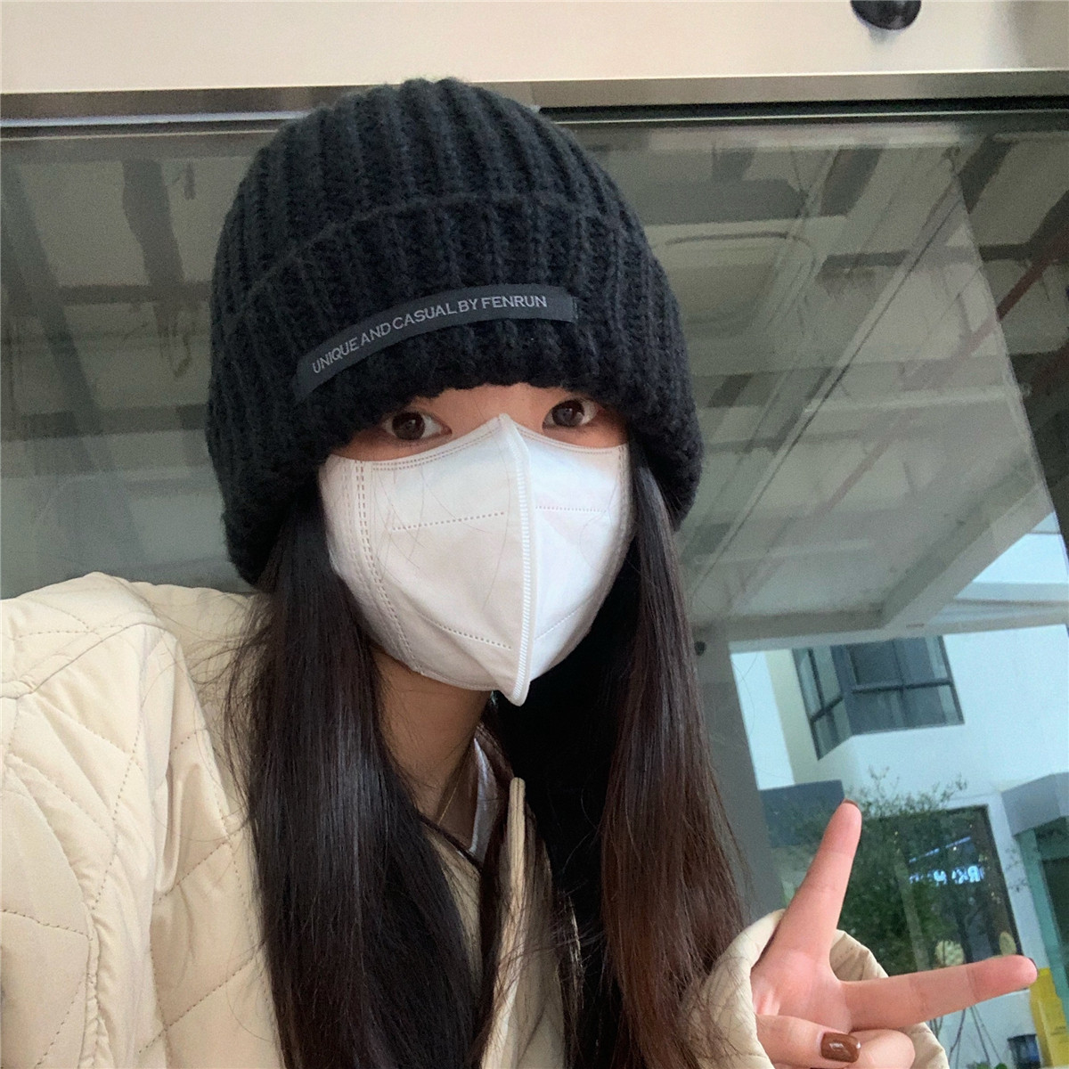 丁走走帽子女秋冬新款时尚百搭大头围毛线帽显脸小保暖针织帽冷帽