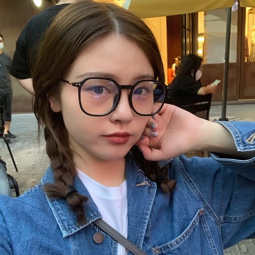 丁走走素颜大框显脸小框架眼镜女凹造型平光镜韩版百搭近视眼镜男 - 图3