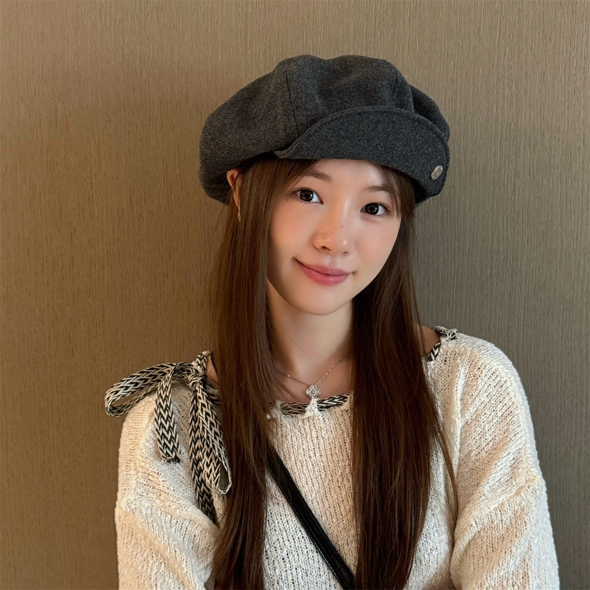 设计感翻檐日系云朵贝雷帽子女秋冬大头围八角帽显脸小报童画家帽,淘宝优惠券,粉丝福利购,淘宝优惠卷