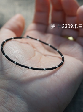 定制纯手工精编1mm金刚结双色手绳脚绳链复古简约好运转运百搭绳