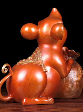 纯铜元旦新年贺岁吉祥物生肖鼠