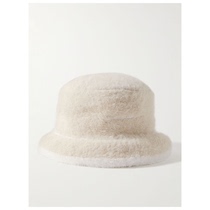 Jacquemus Le Bob Neve Logo embroidered knit fisherman hat man