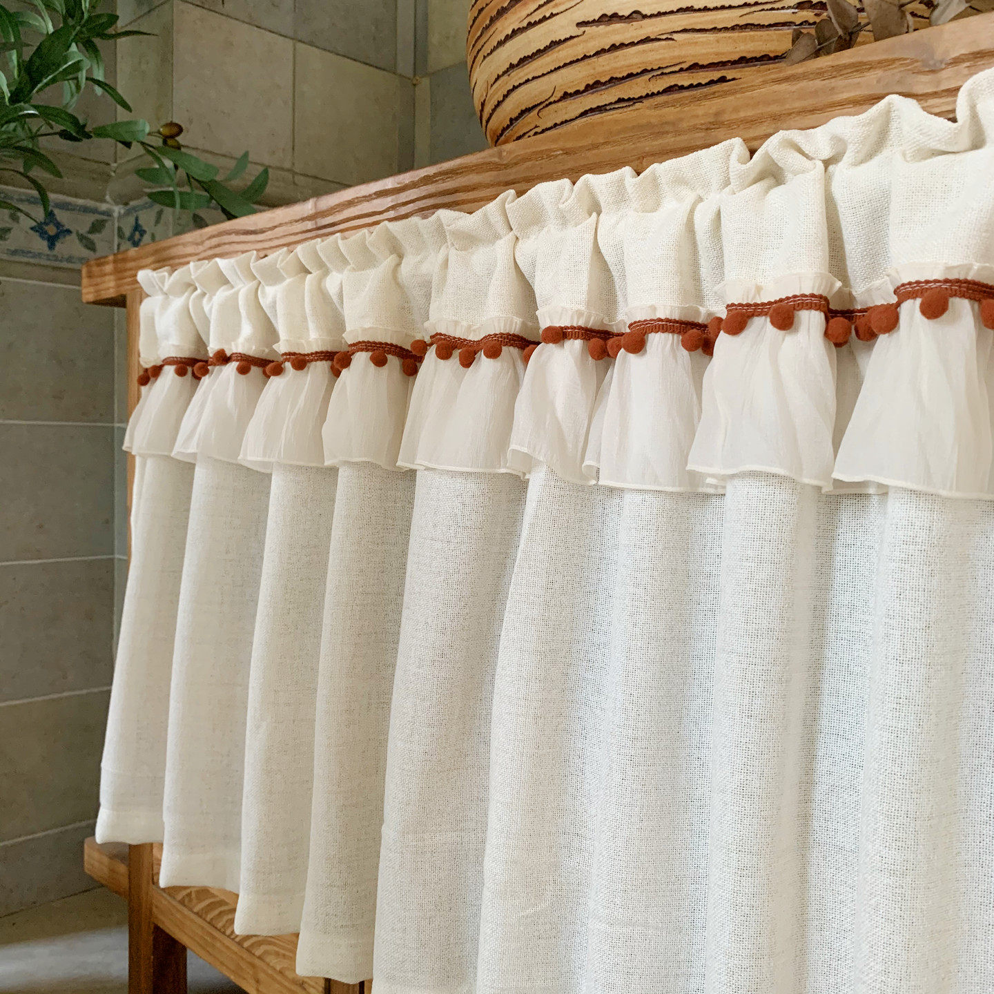 美式原木中古风日式亚麻短帘柜帘半帘橱柜遮挡帘柜子防尘鞋柜书柜,淘宝优惠券,粉丝福利购,淘宝优惠卷