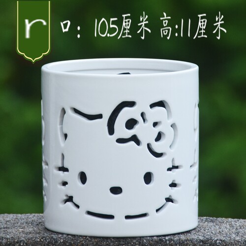 品春园简约风格白色多孔透气多肉植物铁皮石斛蝴蝶兰镂空陶瓷花盆 - 图3