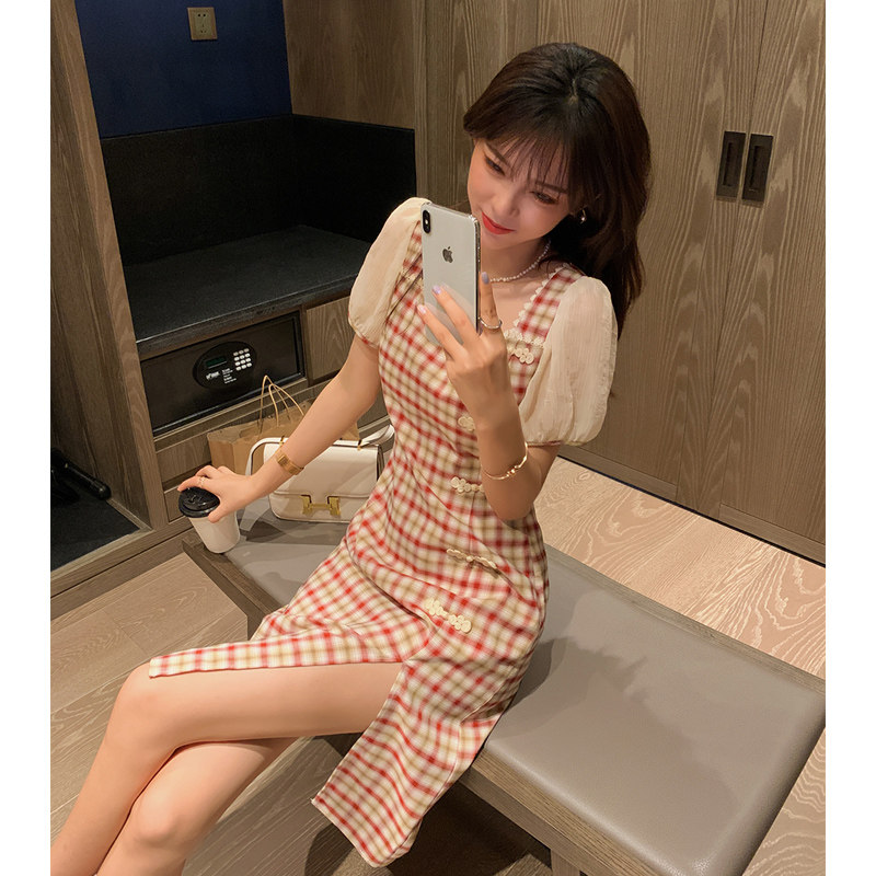 谜秀民国风女2020夏装新款连衣裙 谜秀连衣裙