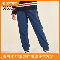 Burhi and outdoor children catch suede pants boy girl gush thickened warm small footbale outdoor sports long swearpants
