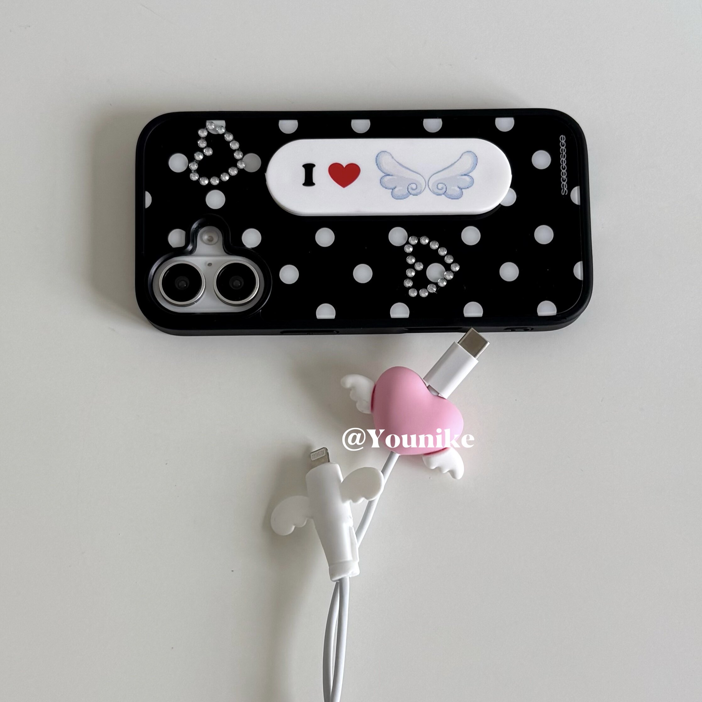 韩系ins少女心天使爱心苹果充电器保护套iPhone16数据线仿折断萌,淘宝优惠券,粉丝福利购,淘宝优惠卷