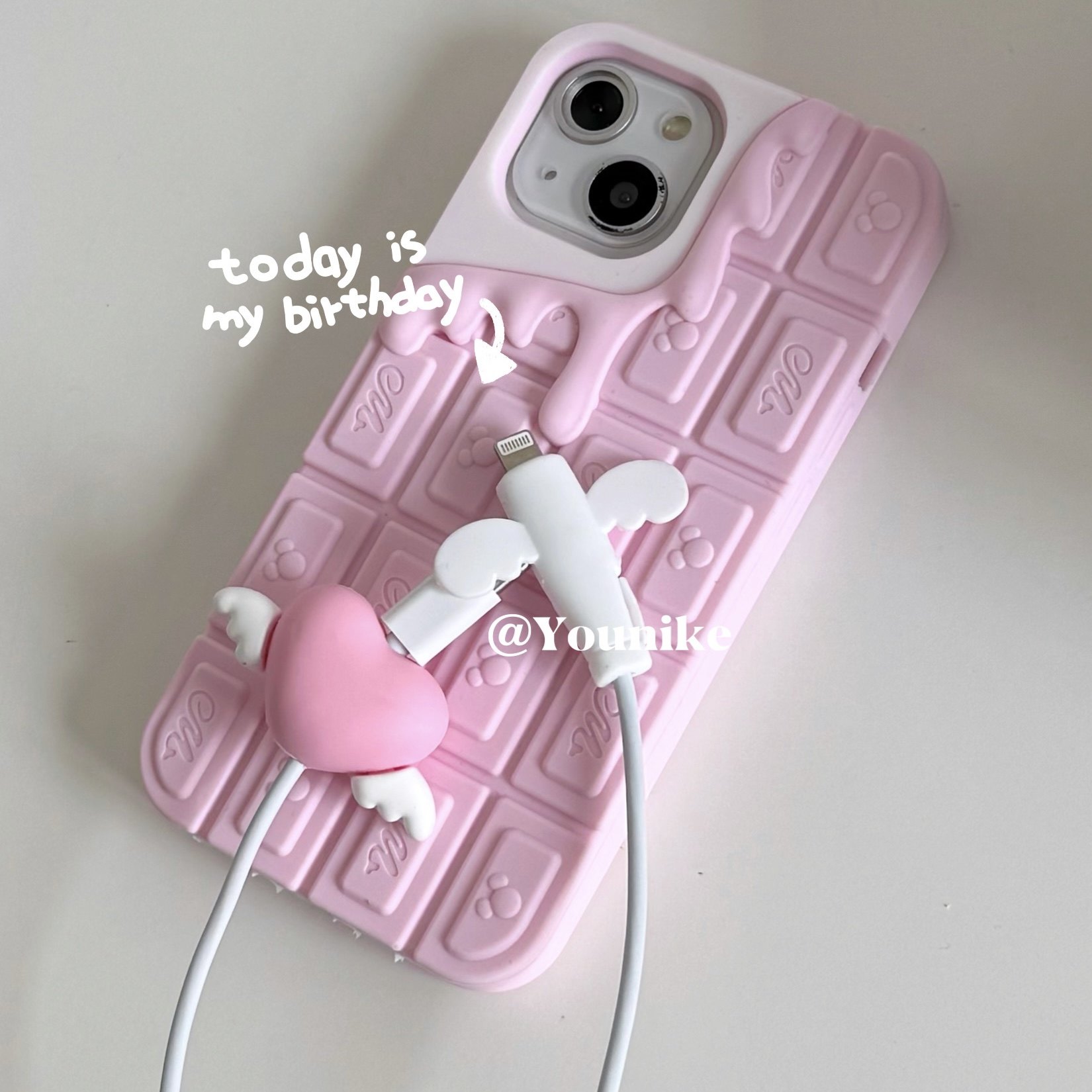 韩系ins少女心天使爱心苹果充电器保护套iPhone16数据线仿折断萌,淘宝优惠券,粉丝福利购,淘宝优惠卷