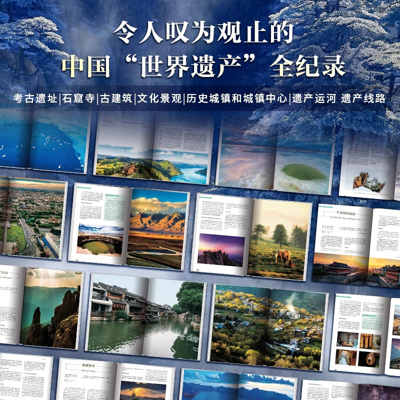 中国世界遗产全书 Z美中国 见证华夏大地5000年不朽文明与壮丽山河 中国瑰宝系列世界文化遗产石窟建筑海外国宝全书服饰纹样全书
