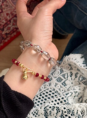 新中式本命年红石金葫芦手串