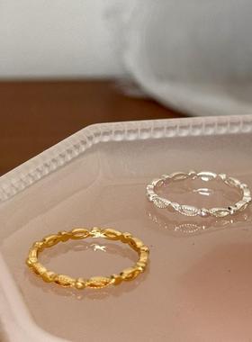 韩国韩版S925纯银简单款单圈戒指