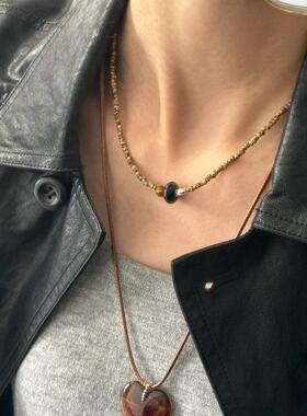 锁骨链叠戴复古极简小众串珠