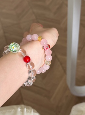 清透天然白水晶清新简约手链