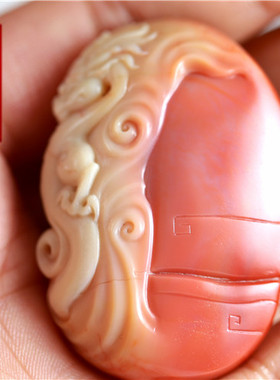 不动明王吊坠南红玛瑙雕刻