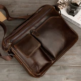 Ретро сумка на одно плечо для отдыха, универсальная трендовая сумка через плечо для путешествий, из натуральной кожи