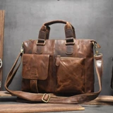 Портативная сумка на одно плечо, ноутбук, из натуральной кожи, бизнес-версия, 15.6 дюймов