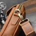 Retro Crazy Horse Leather Phone Bag Vòng đeo tay nam Band Band Top Layer Leather Shoulder Diaverse Bag Nữ Đa năng Túi da thắt lưng - Túi điện thoại Túi điện thoại