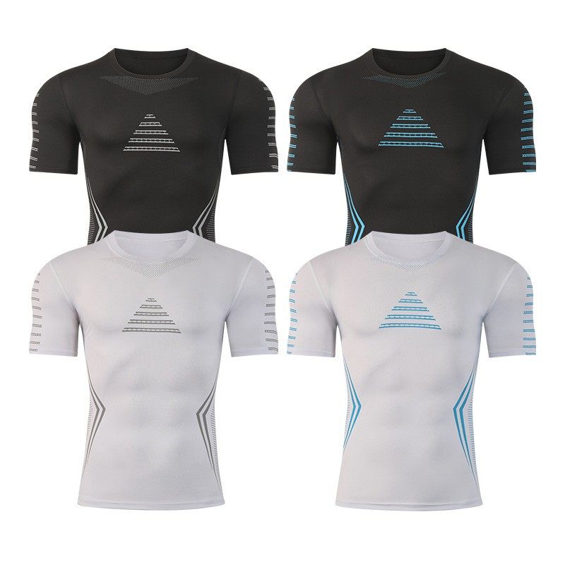 新款运动紧身短袖科幻印花健身衣跑步训练T恤高弹速干透气训练服,淘宝优惠券,粉丝福利购,淘宝优惠卷