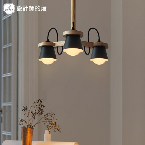 设计师的灯北欧灯具创意个性日式简约客厅卧室餐厅书房原木吊灯 - 图1