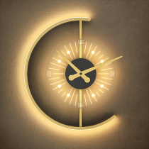 Clock Wall Lamp Bedrooms Bedside Light Lavish Creative Living Room Background Wall Lamp Tech Sense Styling Decorative charge-free