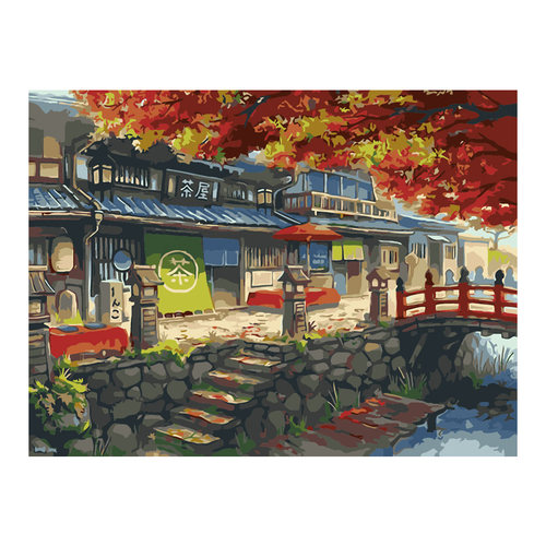 数字油画diy填充动漫填色油彩画日式手绘画风景涂色解闷手工画画 - 图3