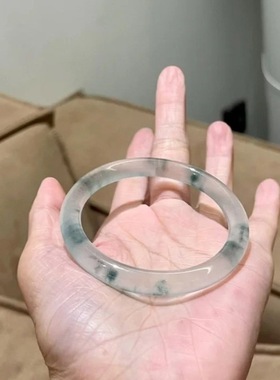 自家独山玉爆款冰种飘花玉石手镯石英岩玉翡翠平替玉镯子小刚子