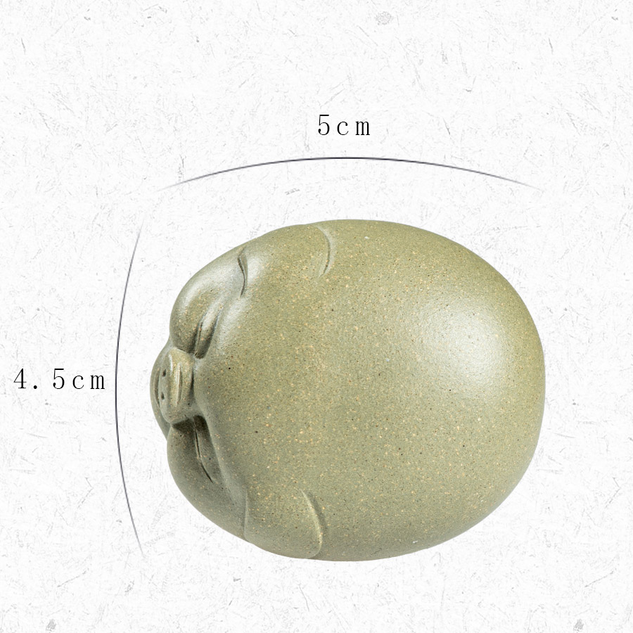 茶宠紫砂可养福气小猪雕塑生肖猪泥塑茶玩茶盘家居装饰礼品摆件