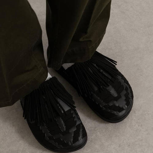 日本包直邮MALIBU SANDALS THUNDERBIRD THATCH MULE流苏半包拖鞋 - 图1