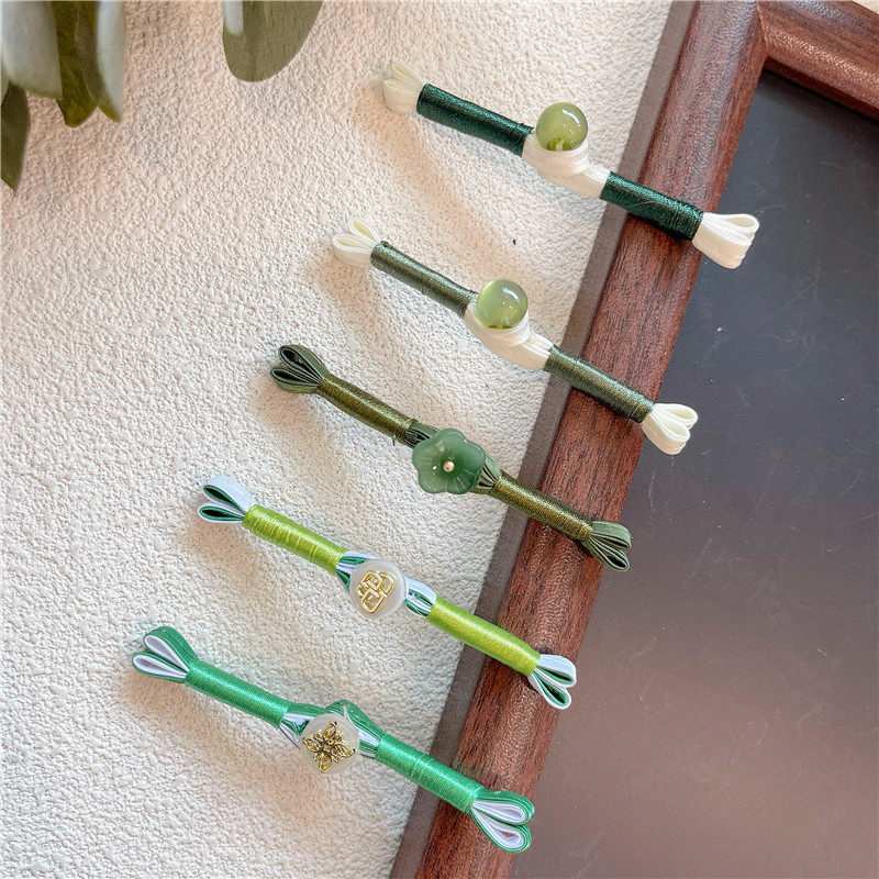 国风燕尾流苏花朵纽扣绕线工艺金丝盘扣绿色系扣子旗袍汉服茶服扣,淘宝优惠券,粉丝福利购,淘宝优惠卷