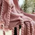 Bắc Âu tua đan chăn bóng len chăn văn phòng điều hòa không khí ăn trưa phá vỡ khăn choàng chăn sofa giải trí chăn chăn - Ném / Chăn chăn nỉ mùa đông Ném / Chăn