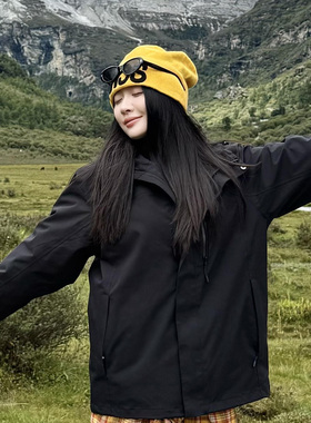 黄色帽子女秋季川西旅游网红韩国立体字母堆堆帽潮保暖百搭包头帽