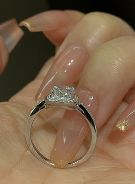 胖东来同款S925银莫桑钻方包戒指