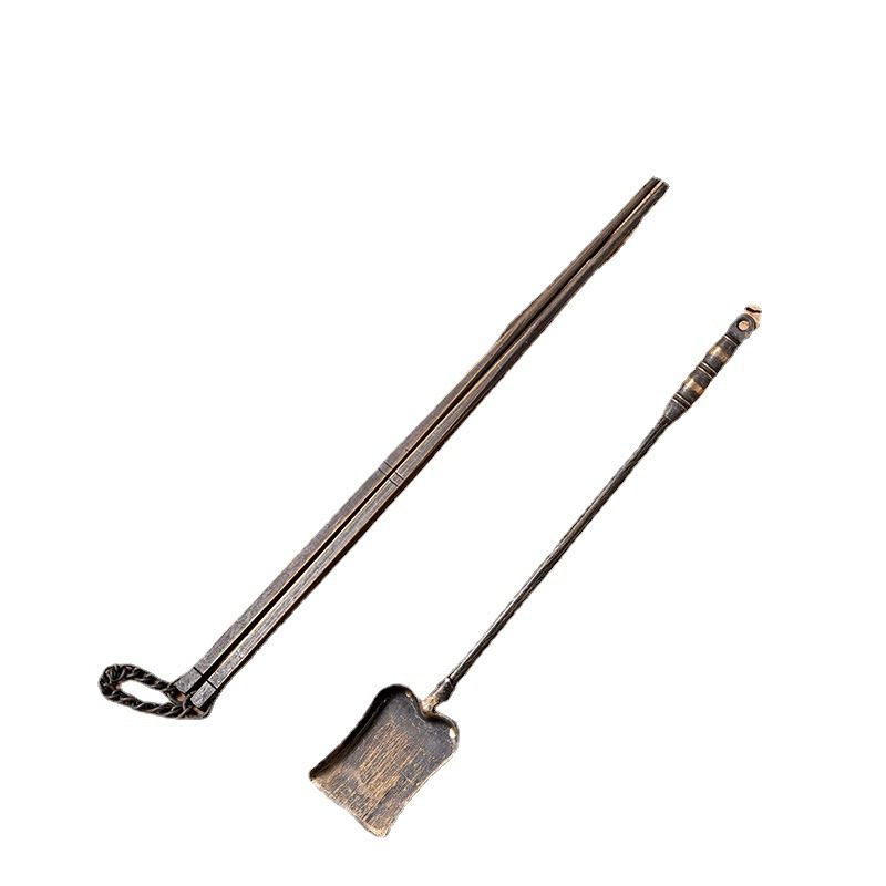 围炉煮茶炭炉工具铜件工艺品潮州功夫茶炉夹碳铜筷子钳子铲子勺子,淘宝优惠券,粉丝福利购,淘宝优惠卷