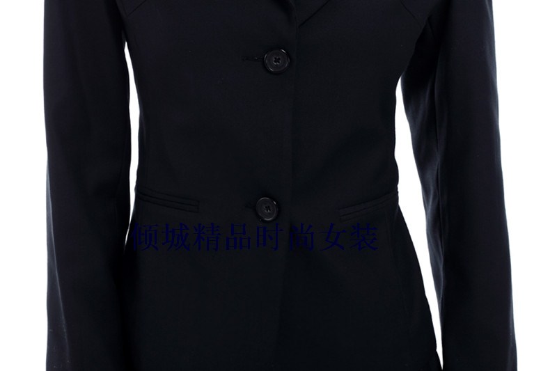 雅鑫女士职业装韩版修身长袖西服银行保险工作服上班加肥加大