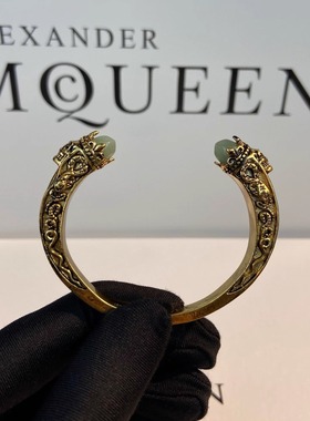 做旧开口手镯Lovisa法式玉石复古