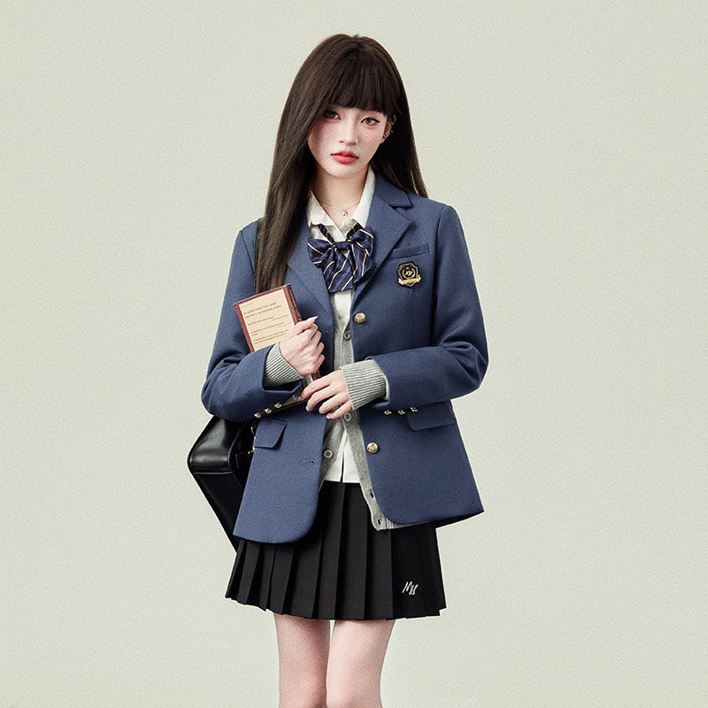 花铃太太原创jk制服西装外套女表参大学院风深灰色2026春季校供感,淘宝优惠券,粉丝福利购,淘宝优惠卷