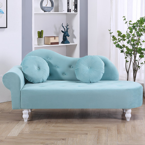 布艺小户型沙发客厅简约现代租房服装店贵妃沙发椅双人卧室小沙发 - 图0