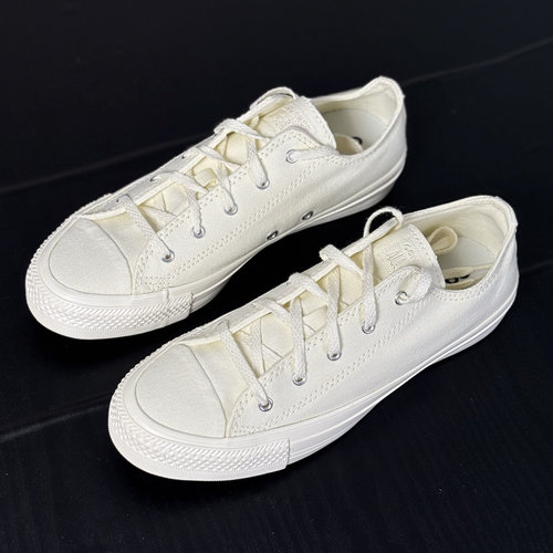 Converse匡威All Star女子休闲运动帆布鞋透气小白鞋 A10970C N仓 - 图0
