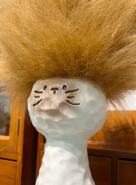 创意猫咪收纳桶+羊毛除尘掸 多功能收纳桶 家用清洁掸子