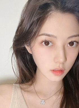 宏光女镶钻三叶草项链搞品质花瓣