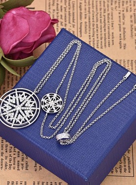 a家秋冬明星同款新款晶钻毛衣链