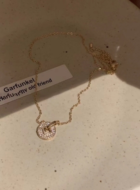 宏光女镶钻个性轻奢项链抖音同款