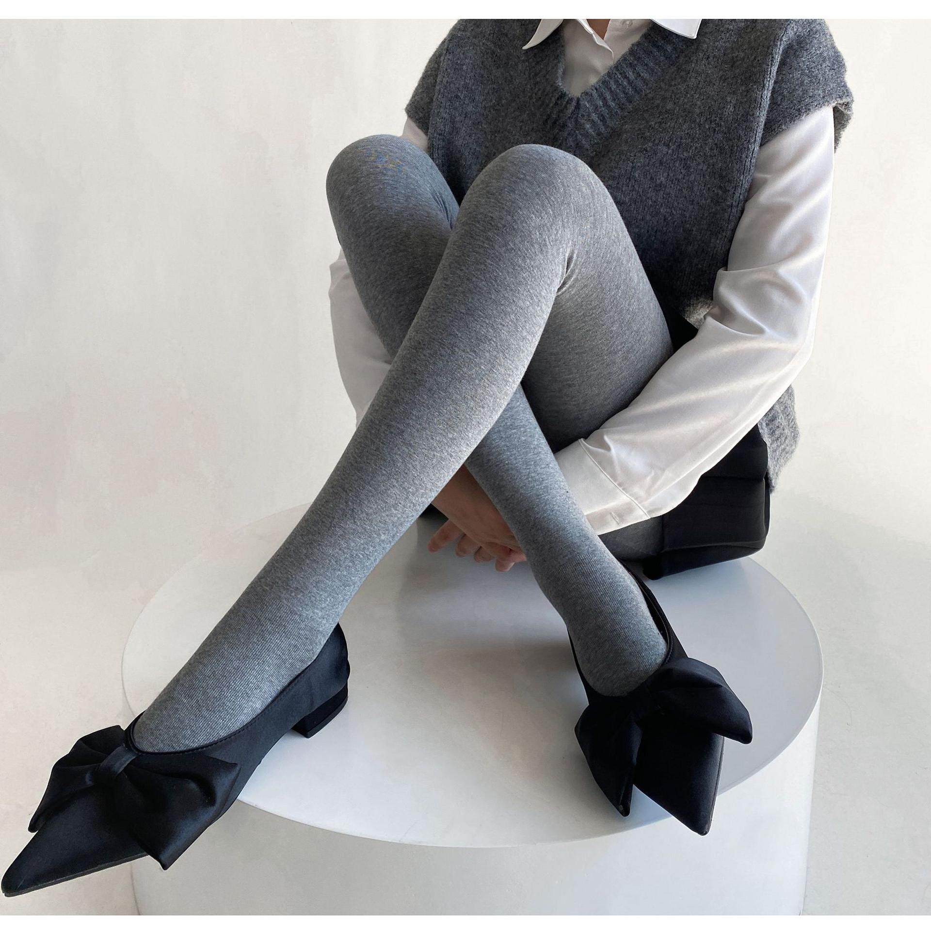 基础款春秋百搭显瘦900d竖条薄绒保暖连裤女灰色纯色打底平板袜裤,淘宝优惠券,粉丝福利购,淘宝优惠卷