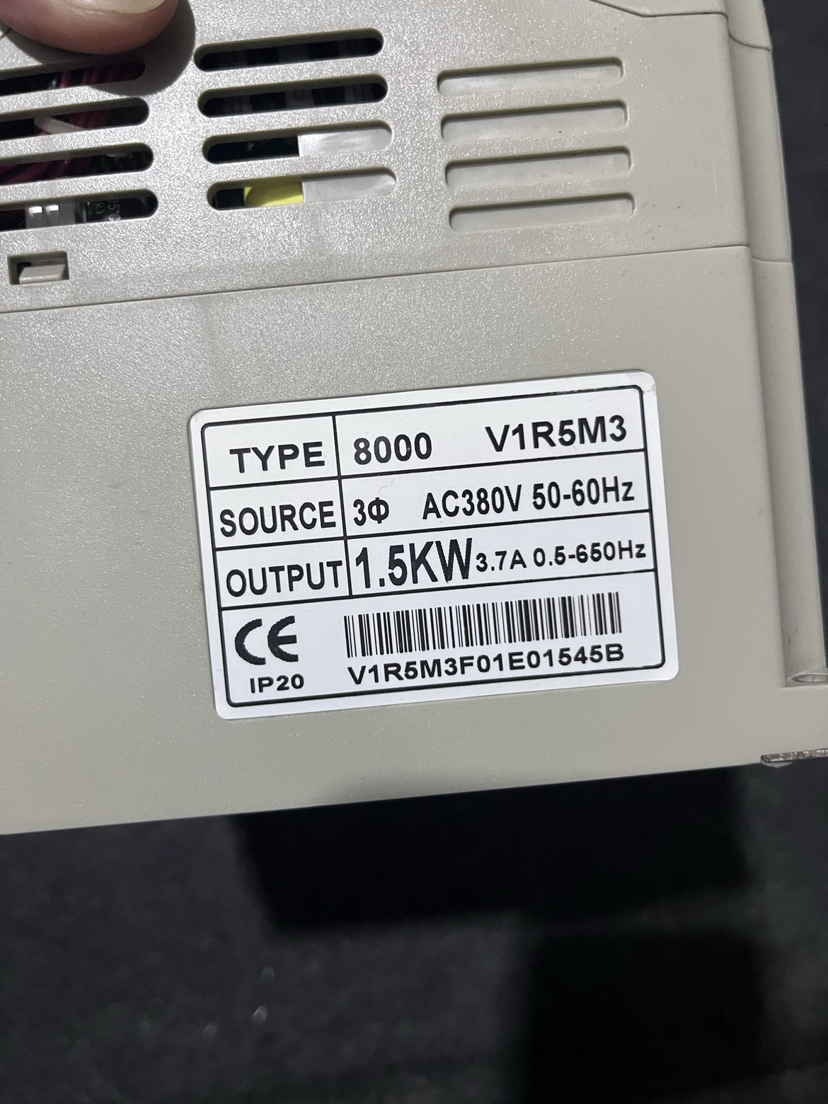 SAJ三晶变频器8000 V1R5M3 1.5KW 380V二手拆机 功能包好